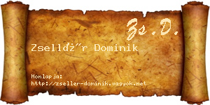 Zsellér Dominik névjegykártya