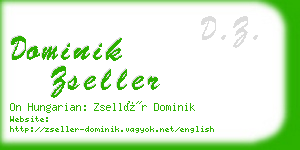 dominik zseller business card